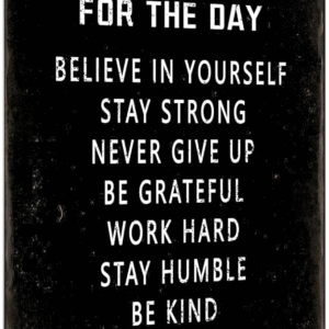 ALKB Inspirational Wall Art Metal Sign 8 x 12 Inch, Inspiring Positive Quotes Room Decor for Living Room Bedroom Classroom Gym, Motivational Wall Decor for Teen